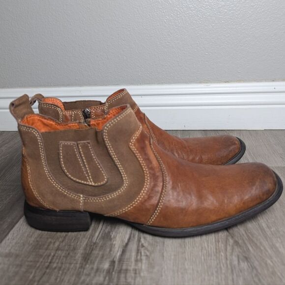 Robert Wayne Brown Leather Boots - Picture 5 of 8